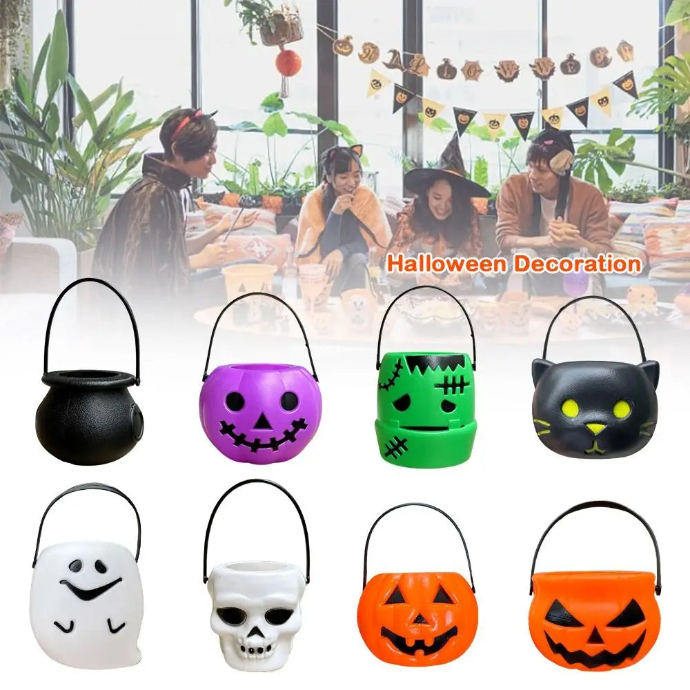 Zelixo Mini Pumpkin Buckets 6pc — Jack-O-Lantern Trick or Treat Candy Baskets