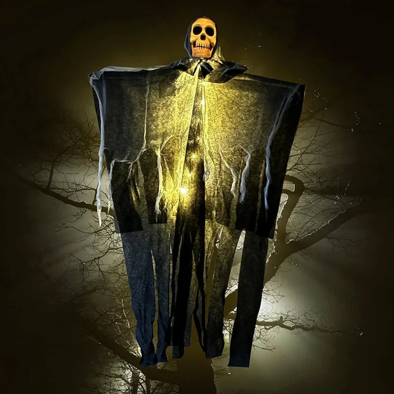 Zelixo Glowing Skull Hanging Ghost — Outdoor Halloween Garden & Party Decoration