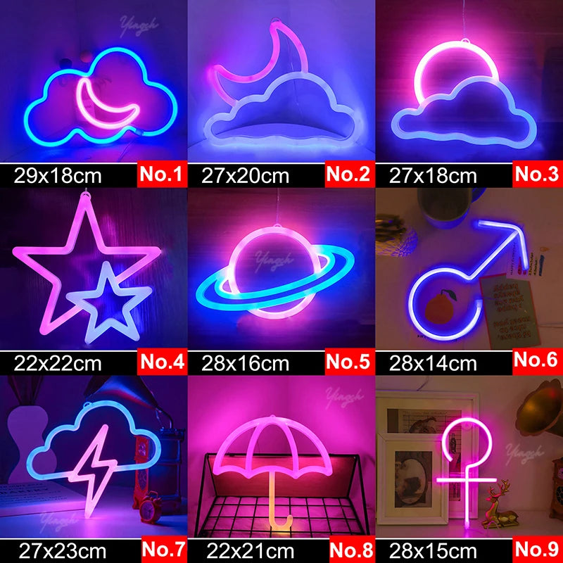 Zelixo LED Neon Sign Light — Custom Room Decor for Bedroom, Bar & Party