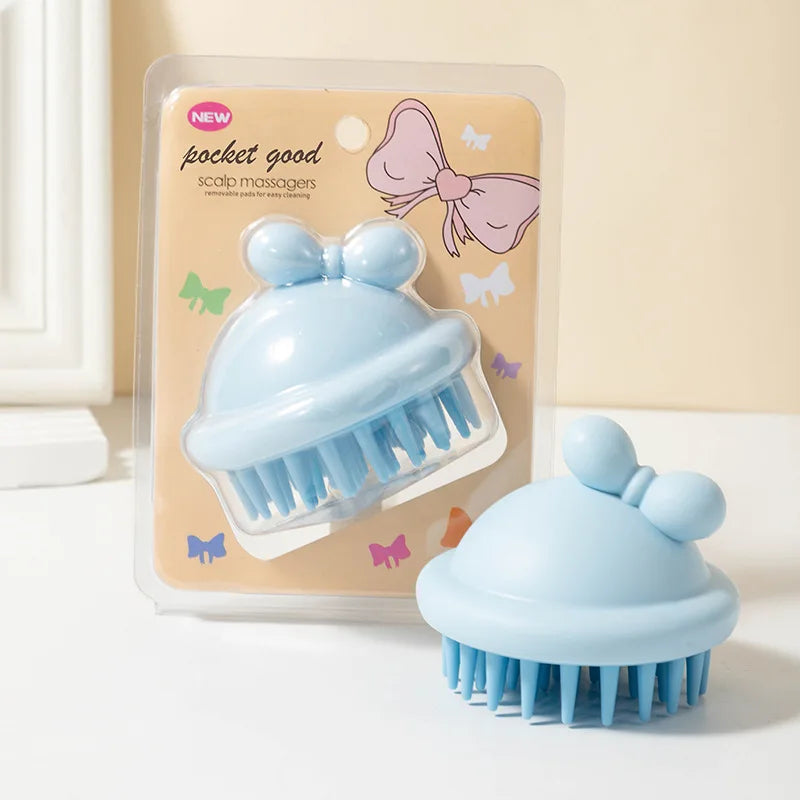 Zelixo Silicone Scalp Massager Brush — Shampoo & Spa Massage Comb Wet & Dry