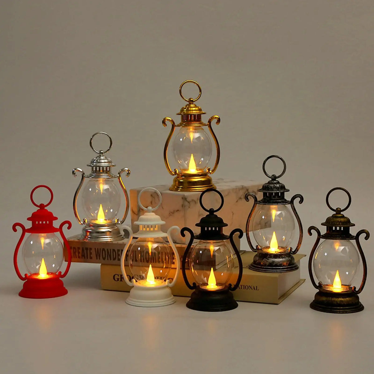 Zelixo Retro LED Pony Lantern — Flickering Candle Light Holiday Home Decor