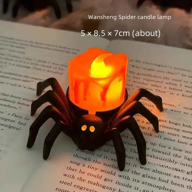 Zelixo Spider Night Lights 5pc — Glowing Halloween Party & Haunted House Decor