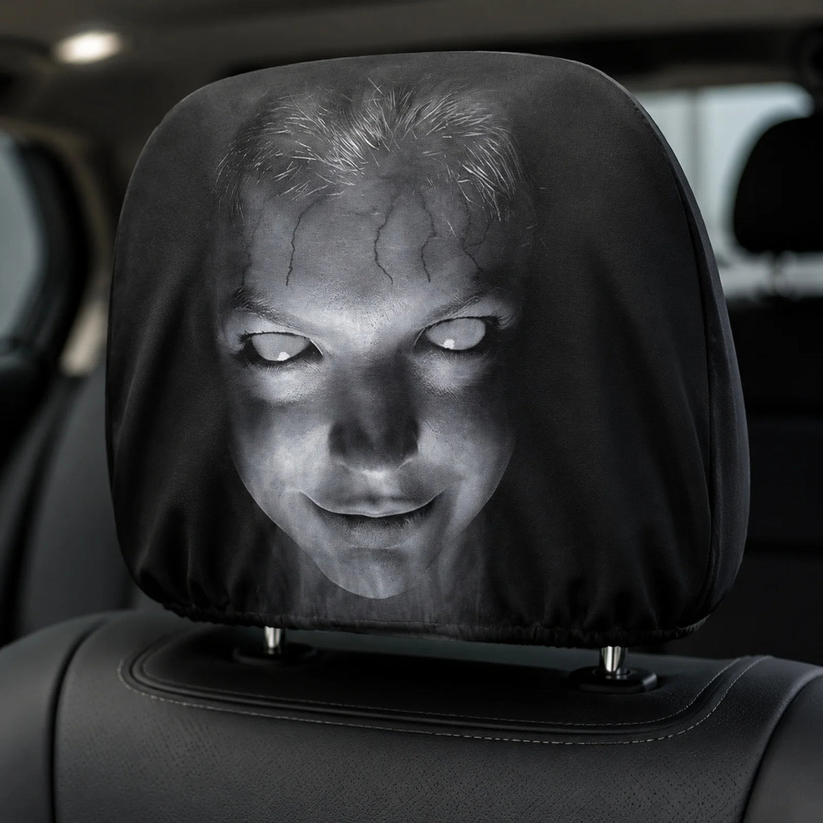 Zelixo Halloween Car Headrest Covers — Funny Cartoon Seat Protector Set