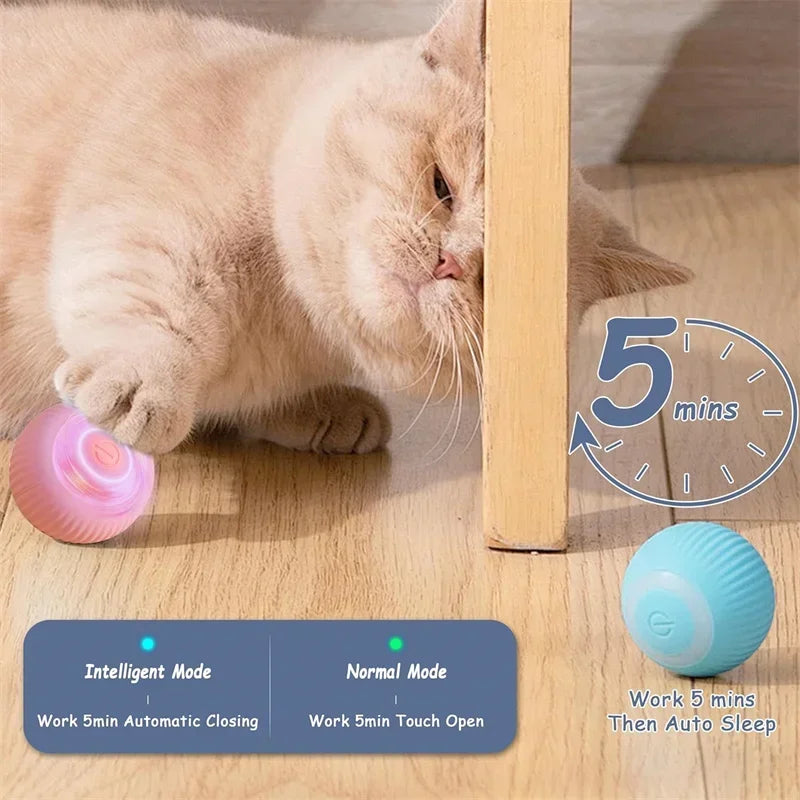 Zelixo Smart Cat Toy Electric Rolling Ball — Auto-Rotating Interactive Pet Game