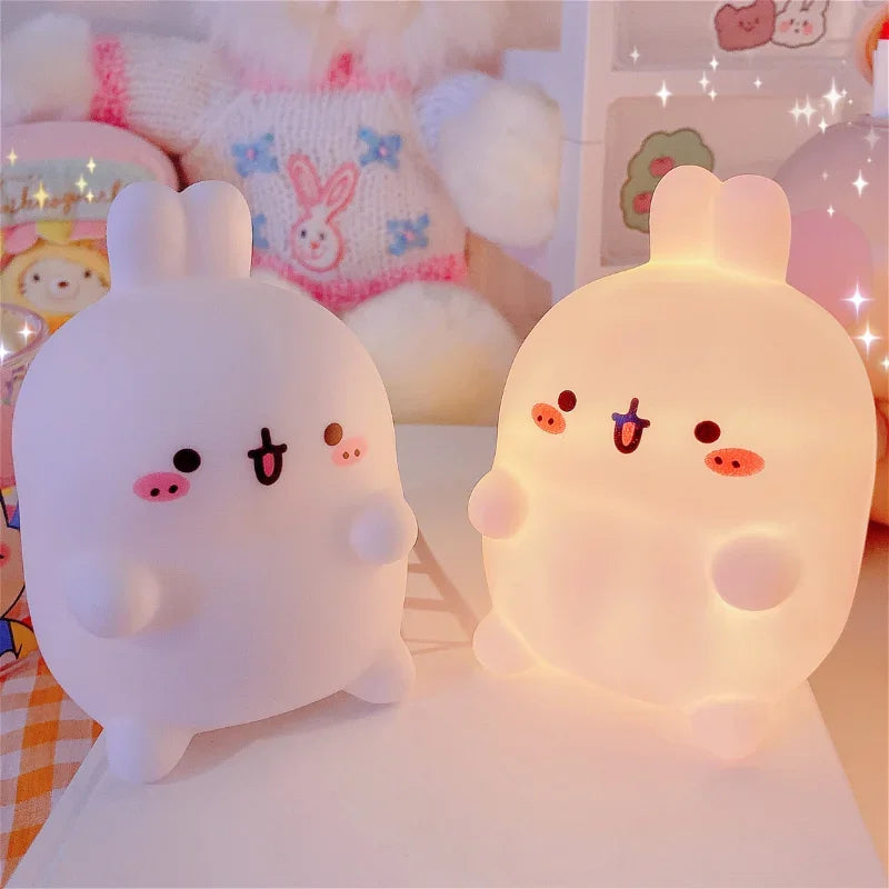Zelixo Rabbit LED Night Light — Cute Bedside Floor Stand Atmosphere Lamp