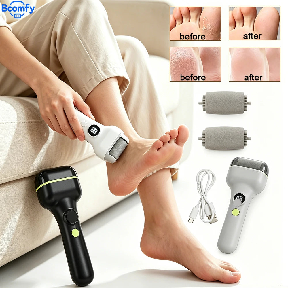 Zelixo Electric Foot File Callus Remover — Portable USB Rechargeable Pedicure Tool