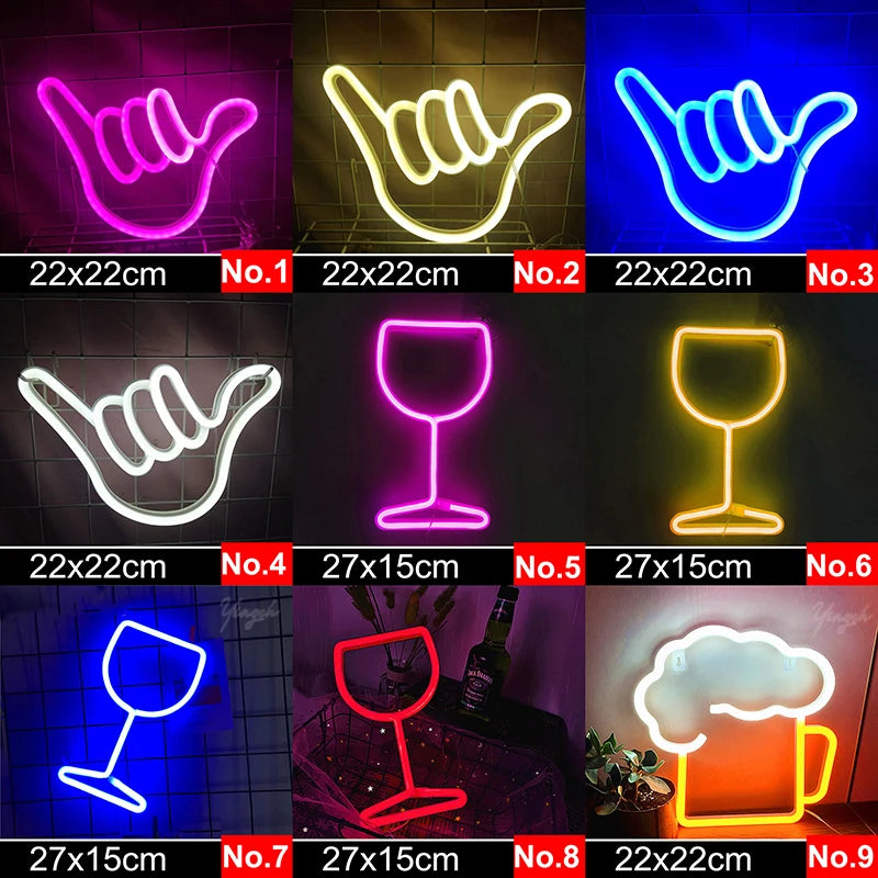 Zelixo LED Neon Sign Light — Custom Room Decor for Bedroom, Bar & Party