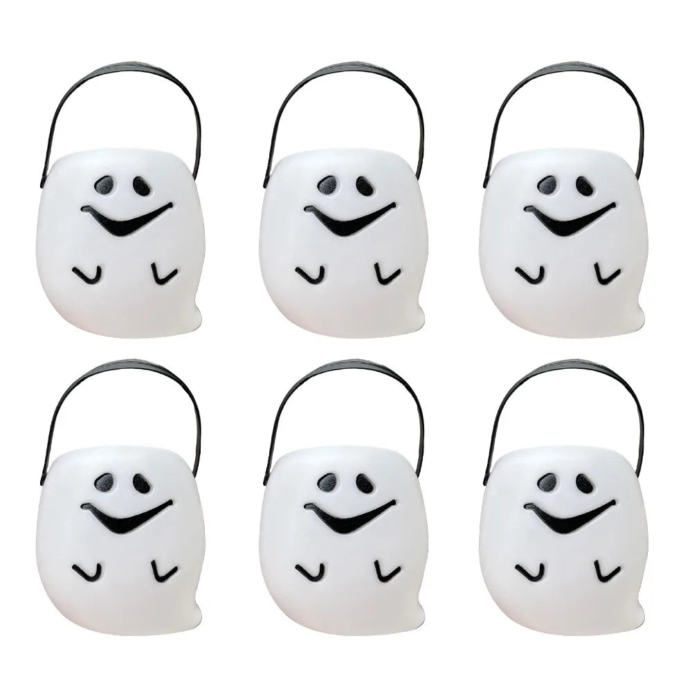 Zelixo Mini Pumpkin Buckets 6pc — Jack-O-Lantern Trick or Treat Candy Baskets