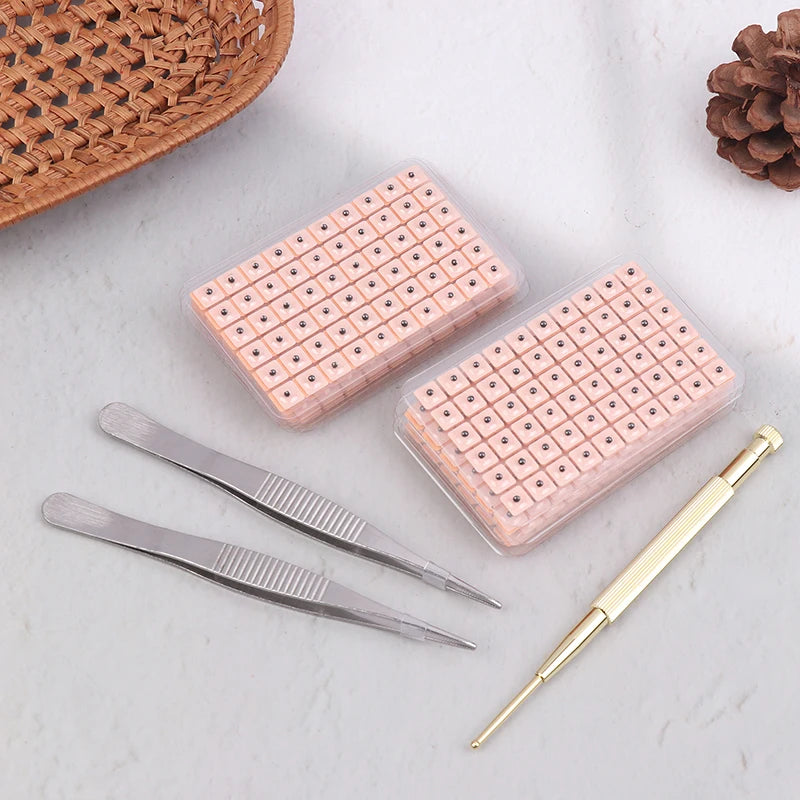 Zelixo Ear Seeds Acupressure Kit — 600pcs Auricular Therapy with Chart & Tools
