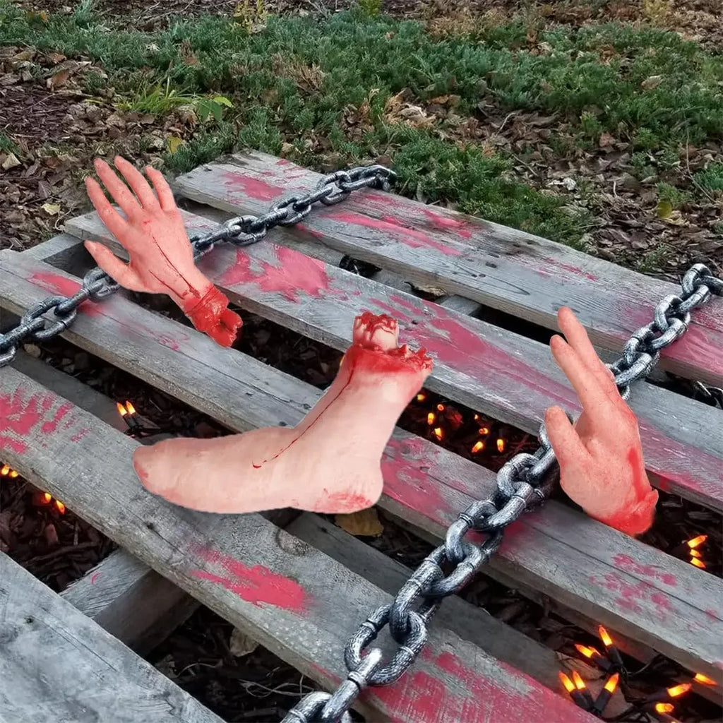 Zelixo Fake Body Parts Prop Set — Scary Halloween Party & Prank Decoration