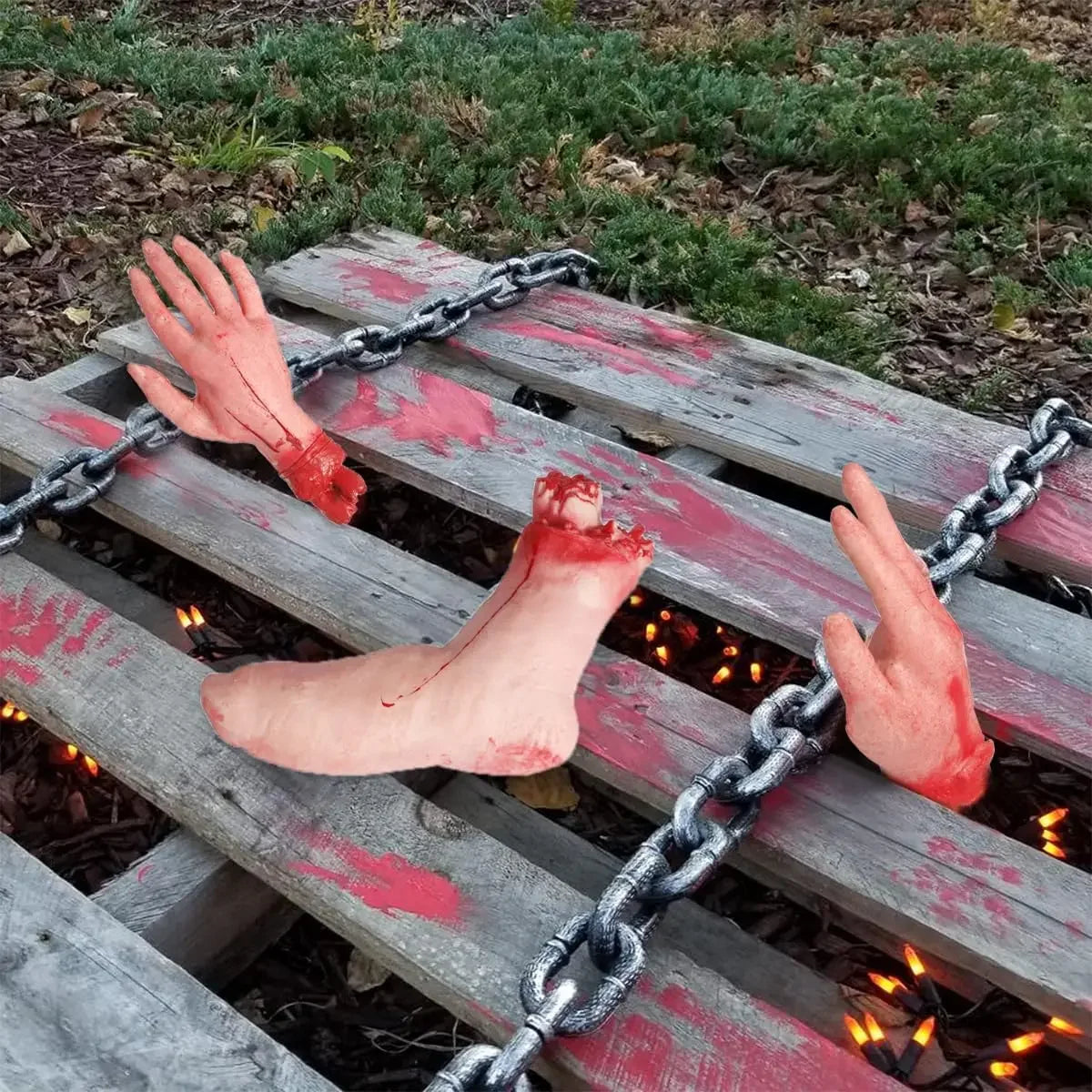 Zelixo Fake Body Parts Prop Set — Scary Halloween Party & Prank Decoration