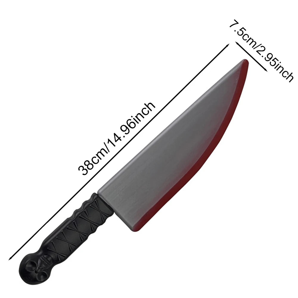 Zelixo Fake Bloody Knife Prop — Plastic Halloween Cosplay & Party Decoration