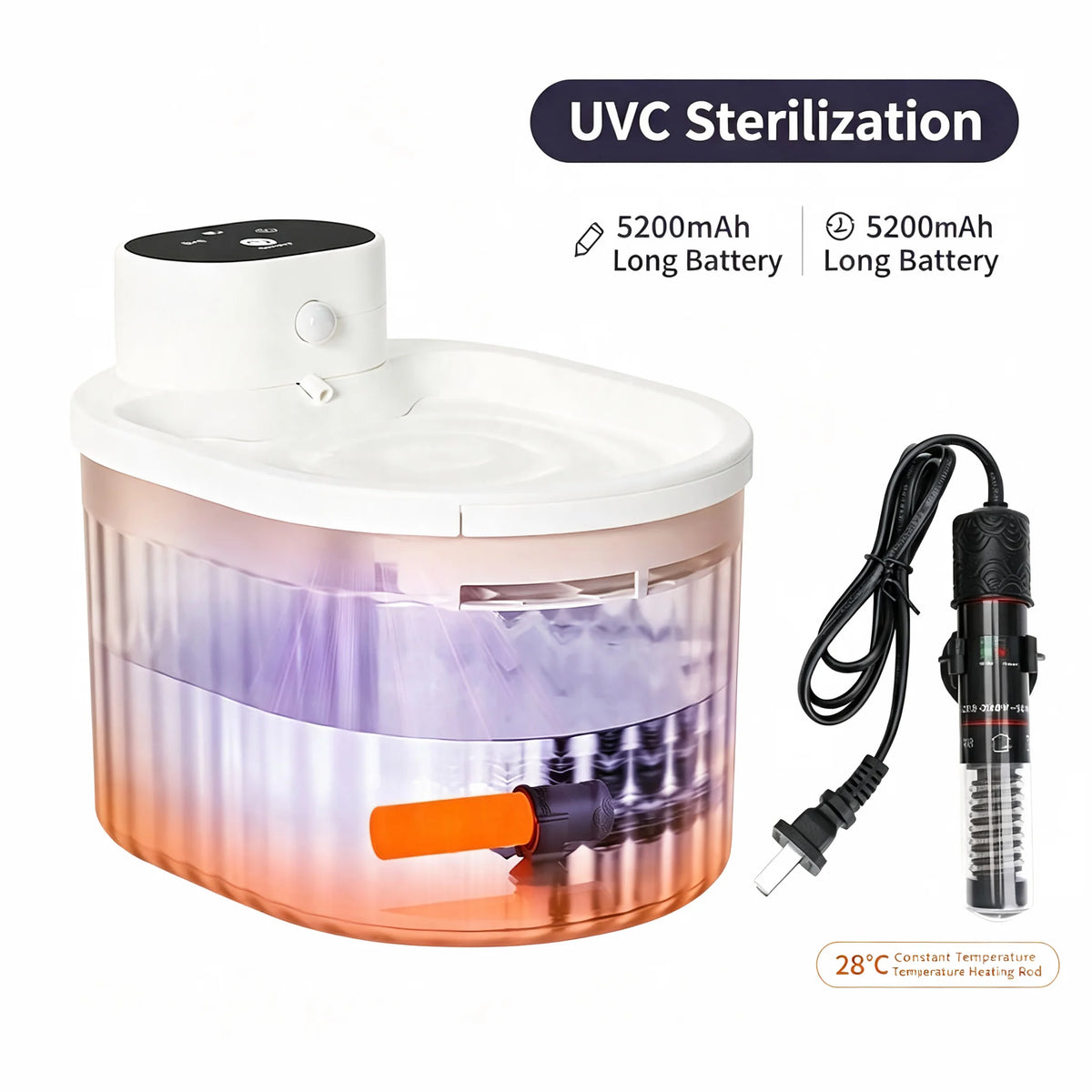 Zelixo Cat Water Fountain — Auto Filter Transparent Recirculating Dispenser