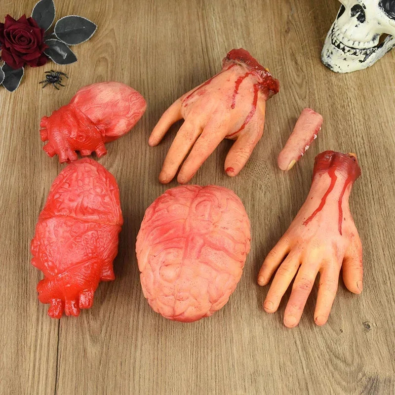 Zelixo Fake Body Parts Prop Set — Scary Halloween Party & Prank Decoration