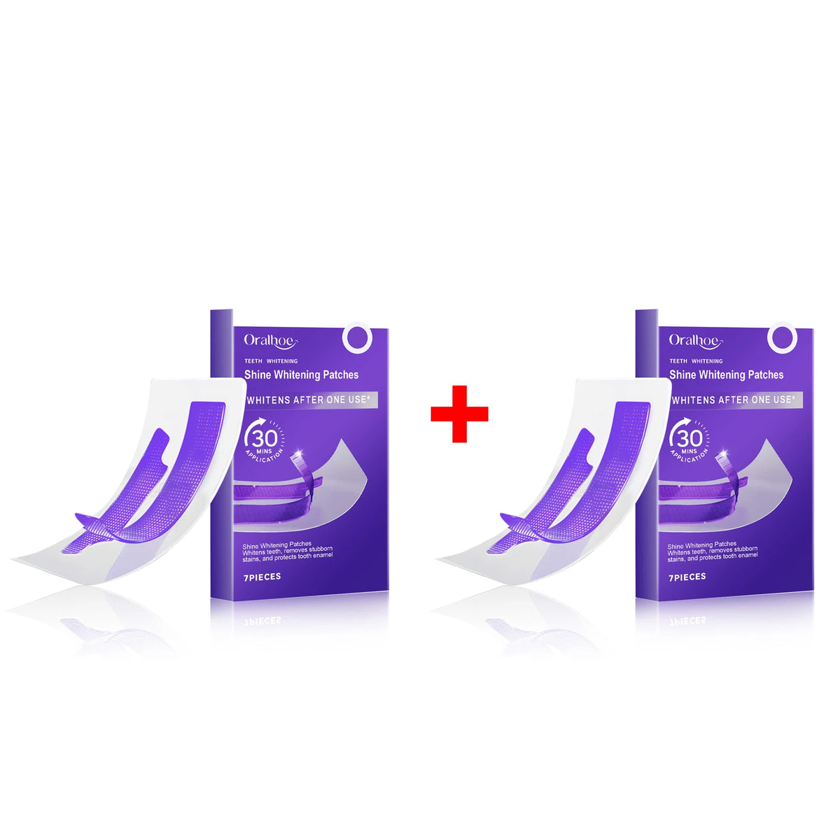 Zelixo Purple Teeth Whitening Strips — Plaque & Stain Removal Dental Kit