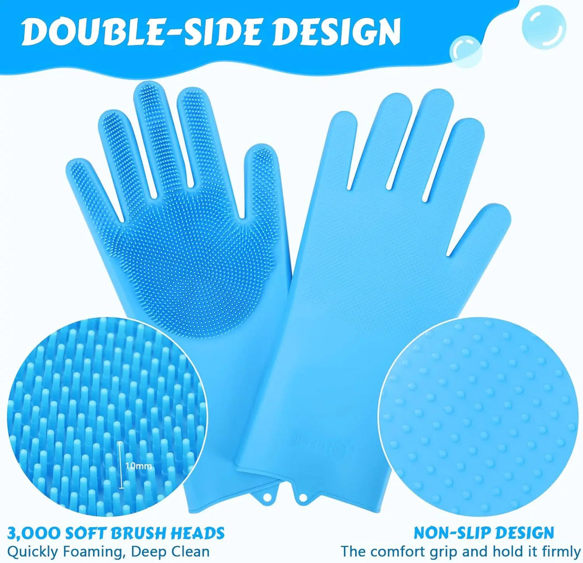 Zelixo Pet Grooming Glove — Silicone Hair Removal & Shampoo Scrubber for Dogs & Cats
