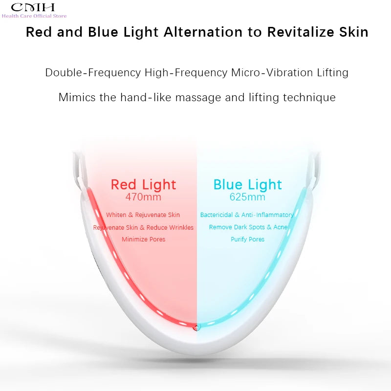 Zelixo V-Line Electric Face Massager — Double Chin Vibration Fat Reducer & Lift Tool