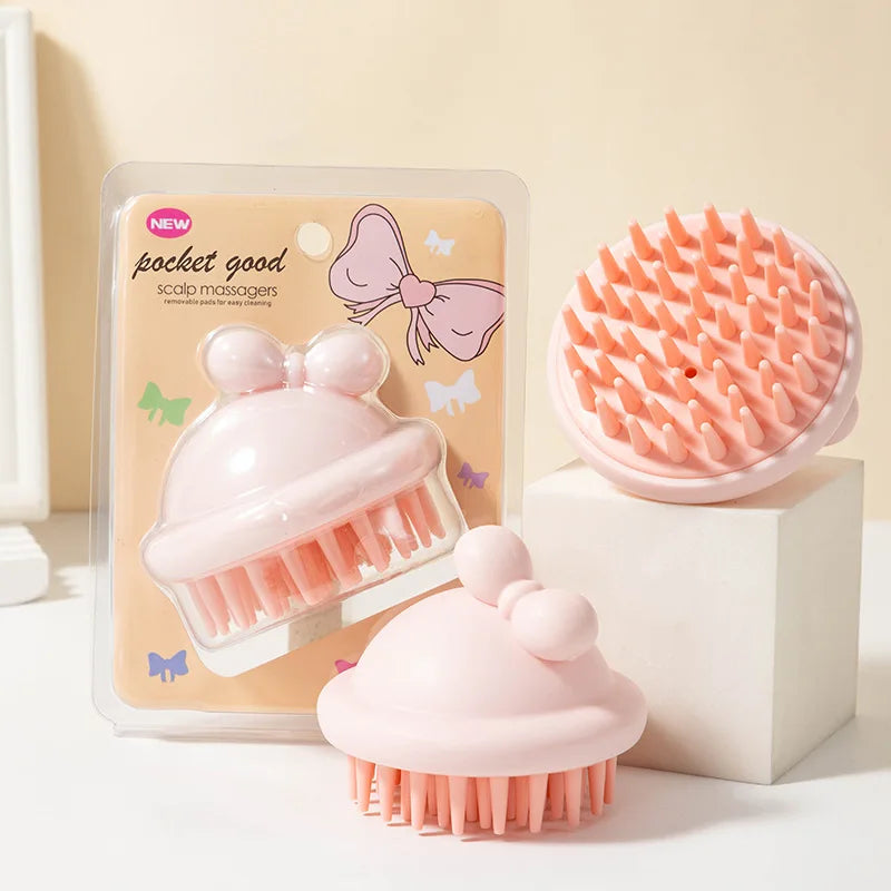 Zelixo Silicone Scalp Massager Brush — Shampoo & Spa Massage Comb Wet & Dry