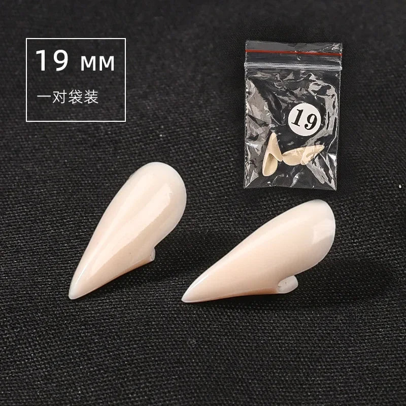 Zelixo Vampire Fangs 5 Pairs — Realistic Resin Halloween Costume Teeth with Glue