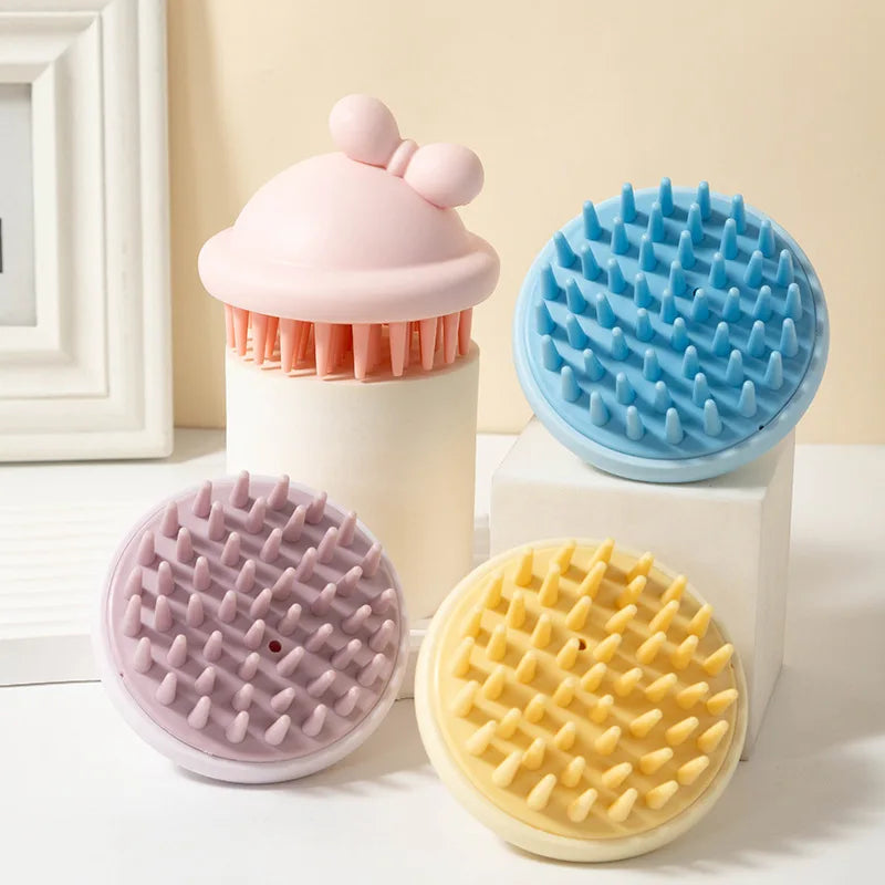 Zelixo Silicone Scalp Massager Brush — Shampoo & Spa Massage Comb Wet & Dry