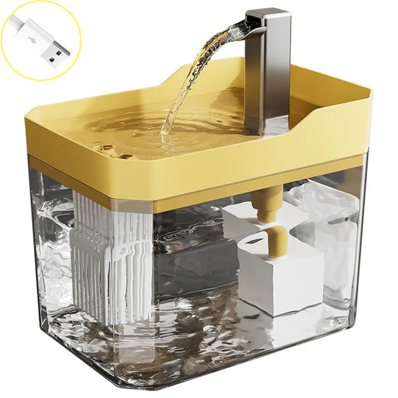 Zelixo Cat Water Fountain — Auto Filter Transparent Recirculating Dispenser