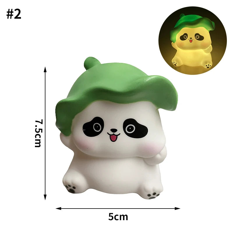 Zelixo Panda & Rabbit LED Night Light — Battery Powered Kids Bedroom Lamp