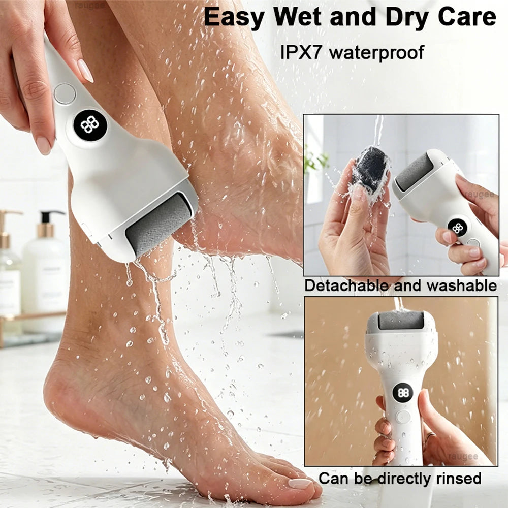 Zelixo Electric Foot File Callus Remover — Portable USB Rechargeable Pedicure Tool