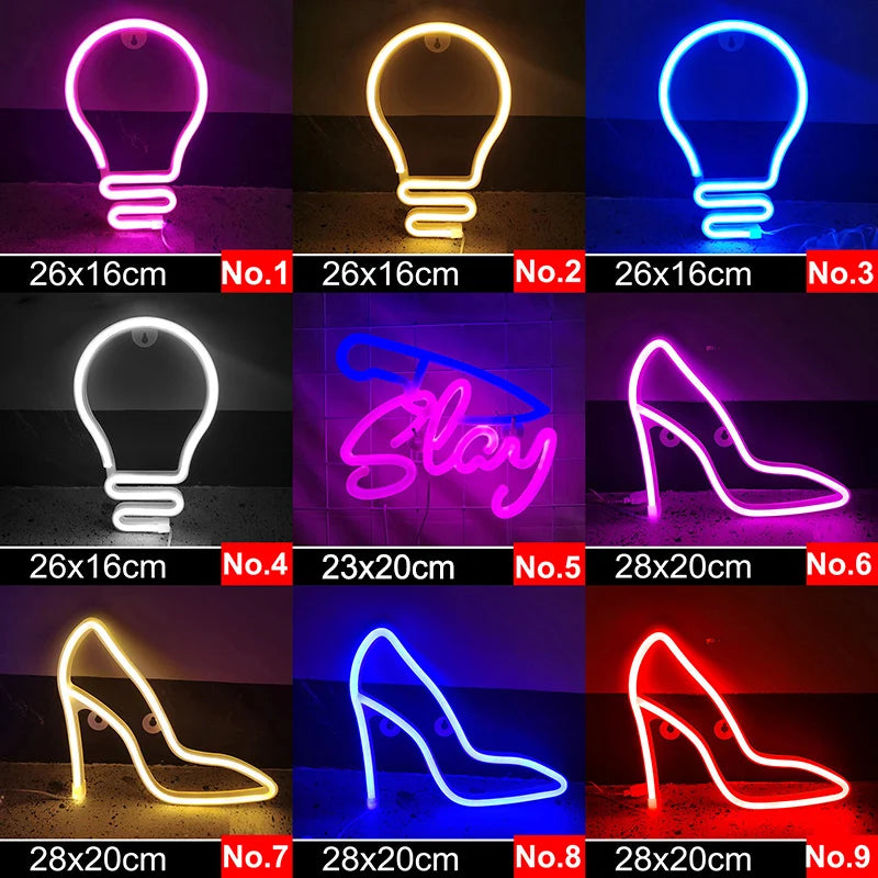 Zelixo LED Neon Sign Light — Custom Room Decor for Bedroom, Bar & Party