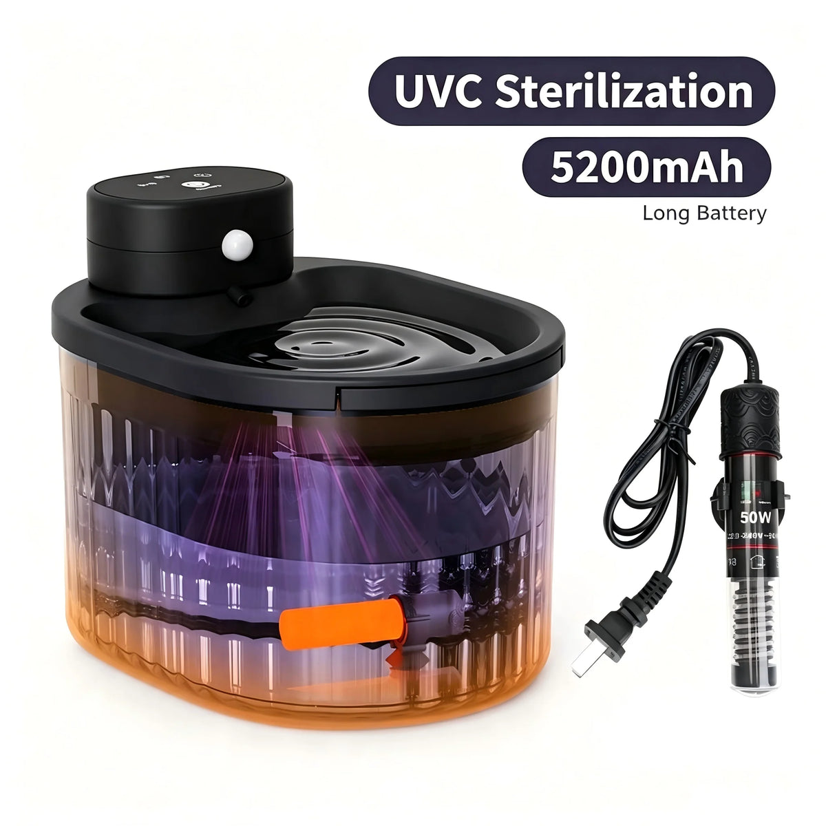 Zelixo Cat Water Fountain — Auto Filter Transparent Recirculating Dispenser