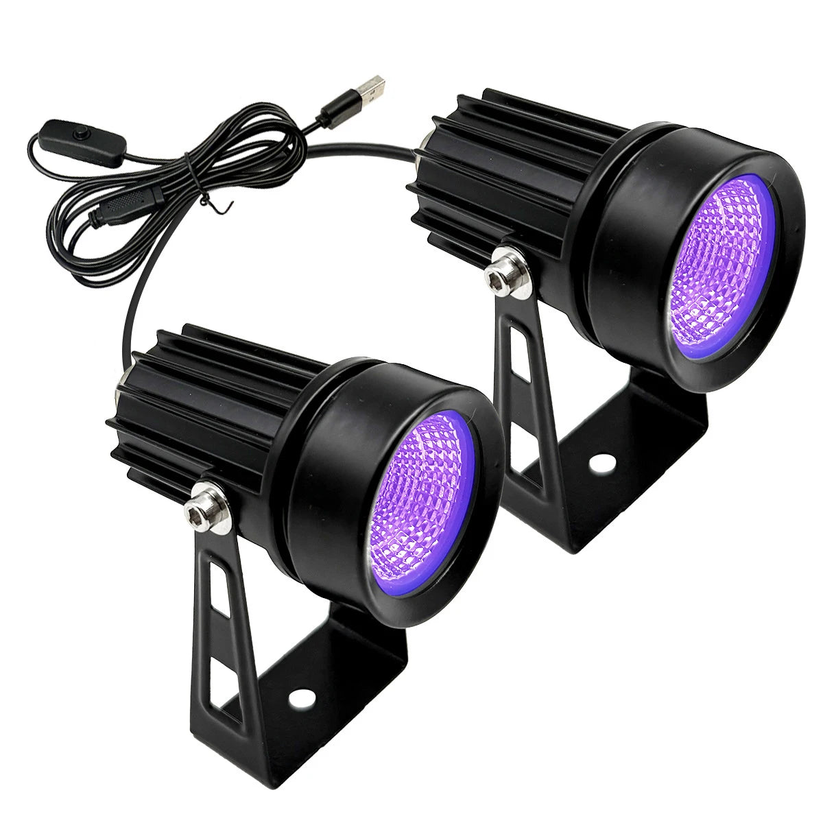 Zelixo USB UV Black Light — Purple Clip Lamp for Glow Party & Halloween Decor