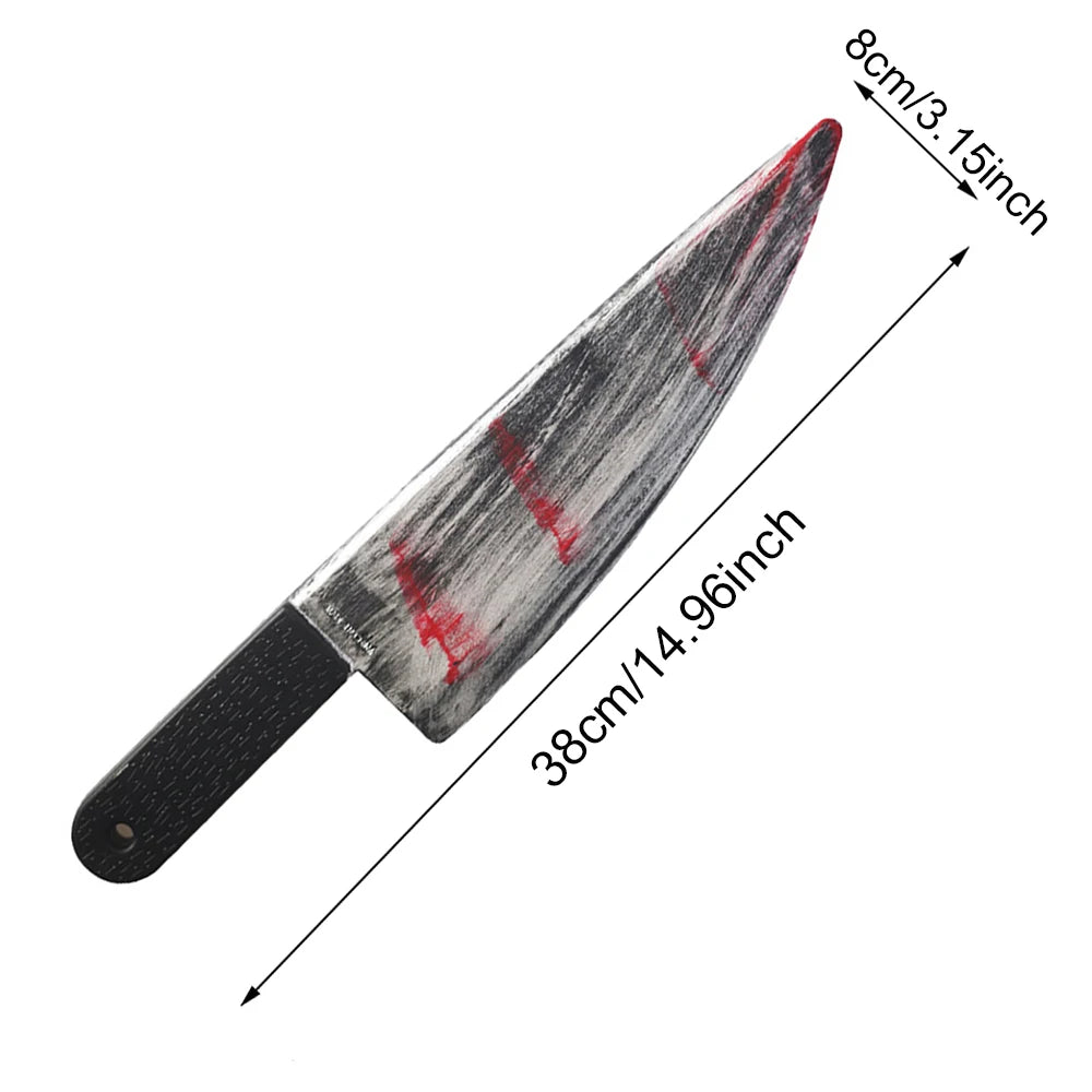 Zelixo Fake Bloody Knife Prop — Plastic Halloween Cosplay & Party Decoration