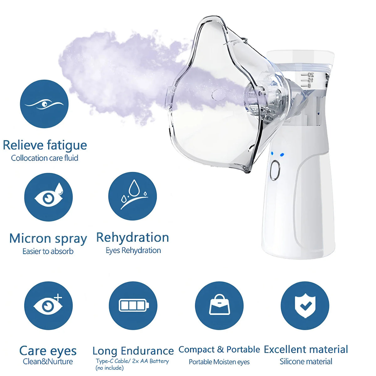 Zelixo Mini Facial Steamer — Nano Mist Sprayer USB Hydrating Skin Care