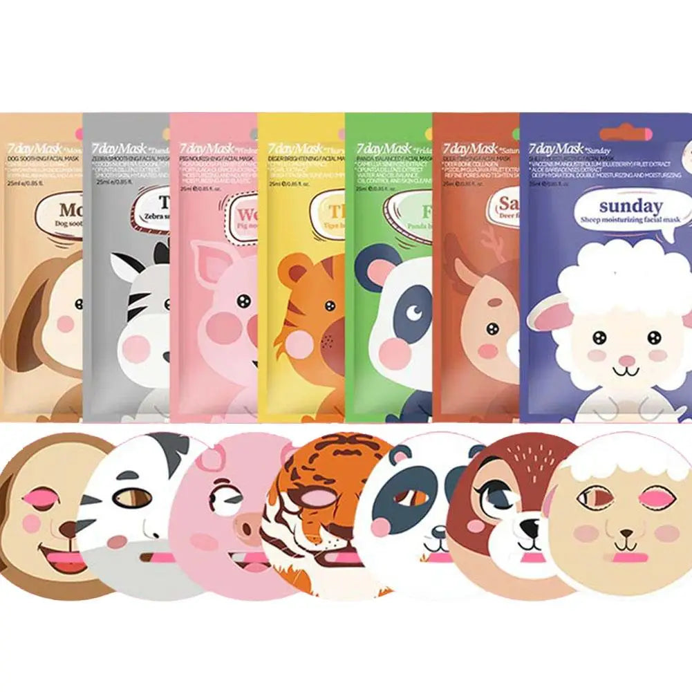 Zelixo Cartoon Animal Hydrating Face Sheet Mask — Cute Dog Panda Pig Moisturizing Mask