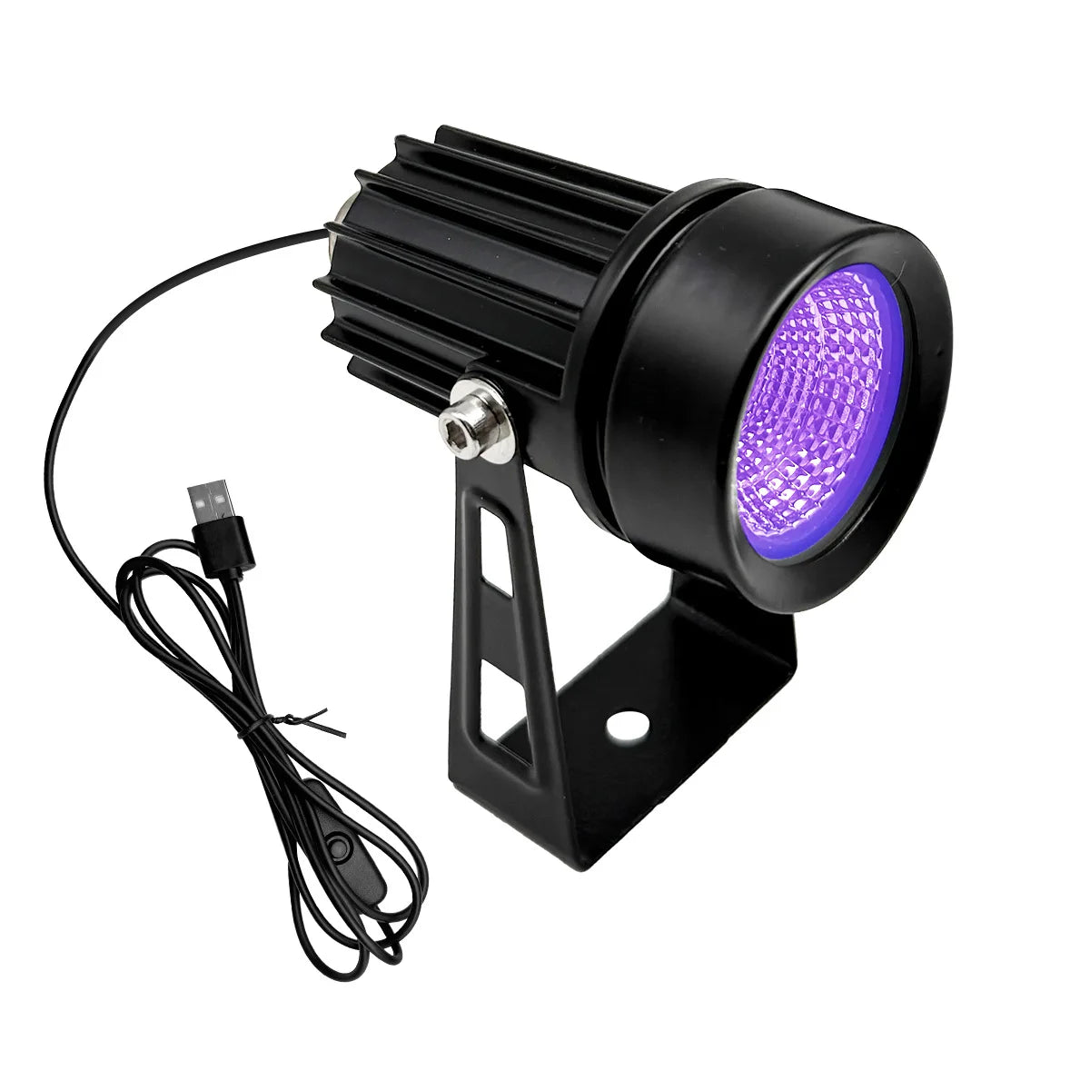Zelixo USB UV Black Light — Purple Clip Lamp for Glow Party & Halloween Decor