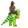 Zelixo Inflatable T-Rex Riding Costume — Funny Adult Dinosaur Halloween Outfit