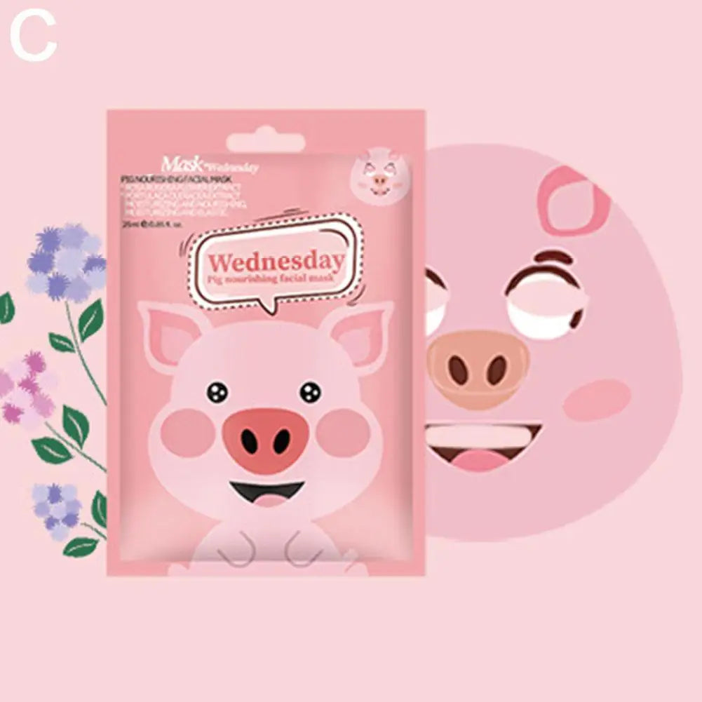 Zelixo Cartoon Animal Hydrating Face Sheet Mask — Cute Dog Panda Pig Moisturizing Mask