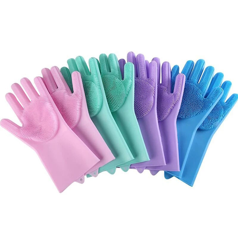 Zelixo Pet Grooming Glove — Silicone Hair Removal & Shampoo Scrubber for Dogs & Cats