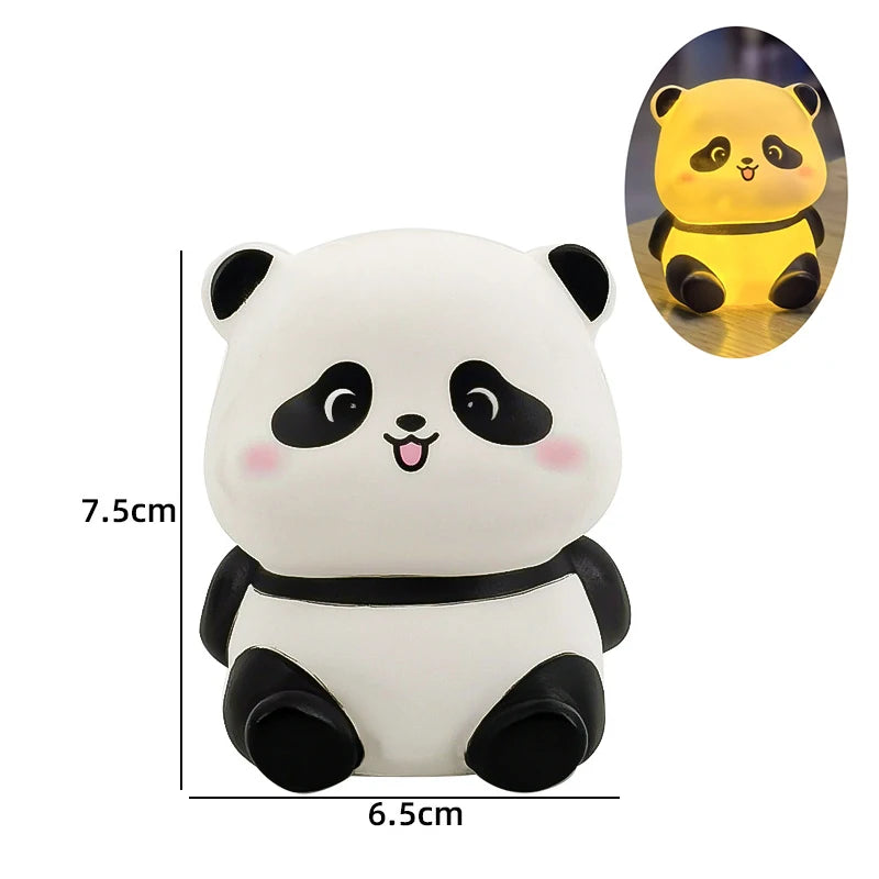 Zelixo Panda & Rabbit LED Night Light — Battery Powered Kids Bedroom Lamp