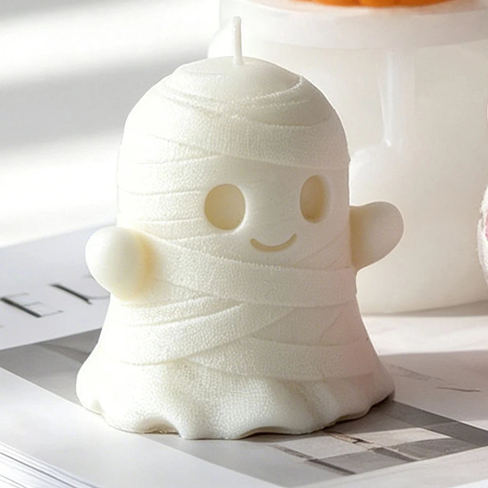 Zelixo Halloween Silicone Molds — Mummy Pumpkin Ghost Candle & Resin Ornament Set