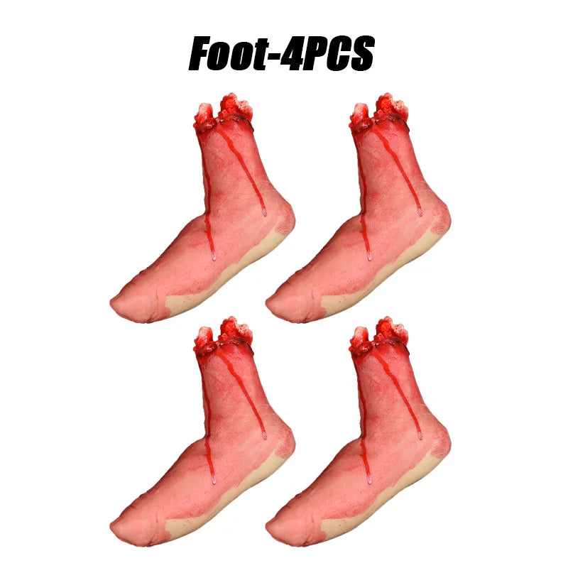 Zelixo Fake Body Parts Prop Set — Scary Halloween Party & Prank Decoration