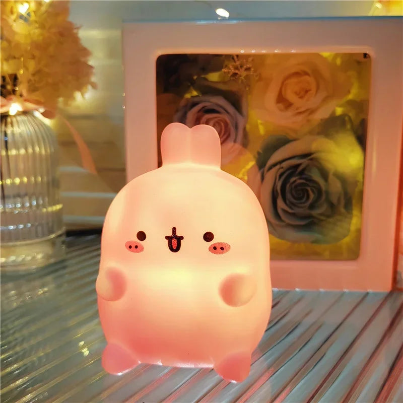 Zelixo Rabbit LED Night Light — Cute Bedside Floor Stand Atmosphere Lamp
