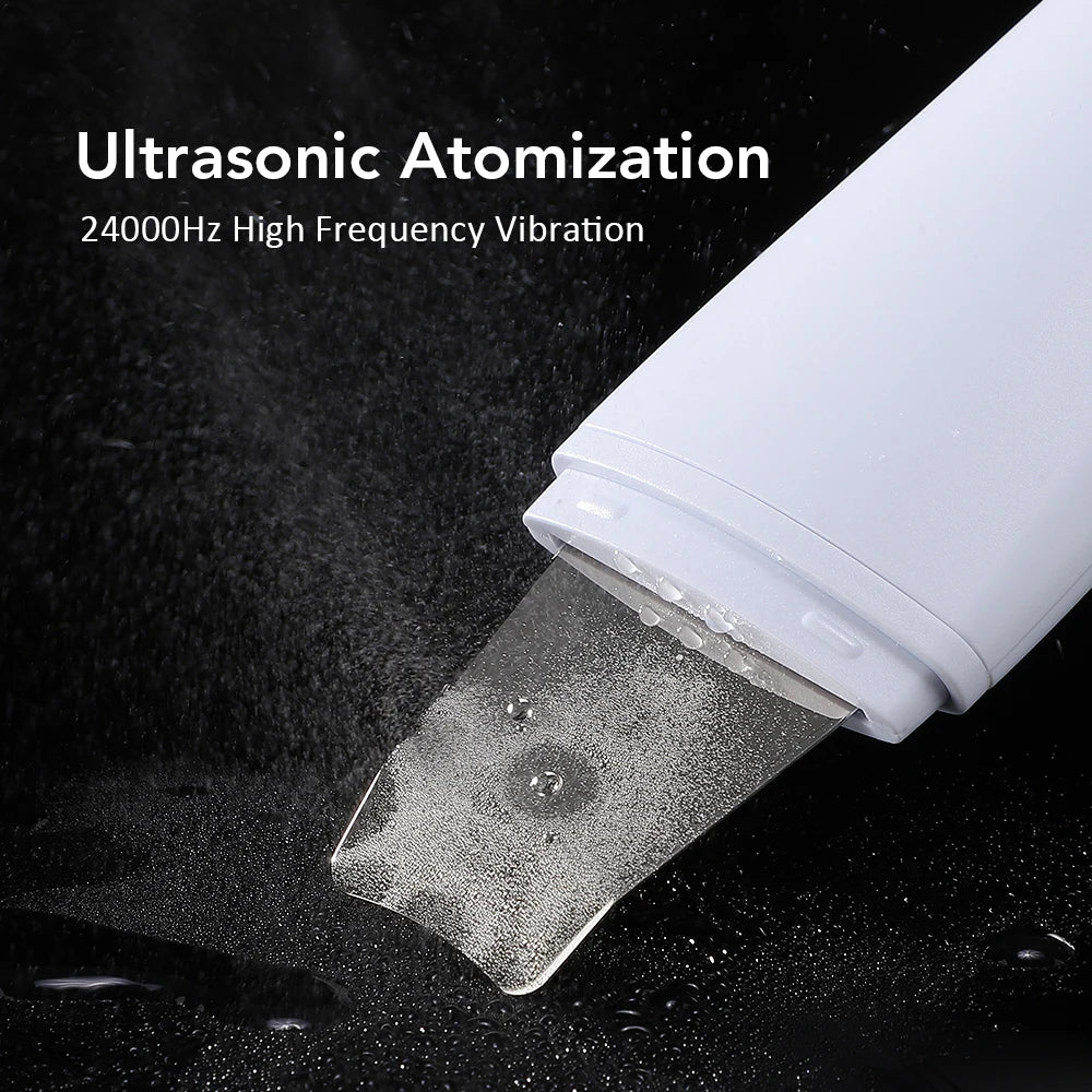 Zelixo Ultrasonic Skin Scrubber Spatula — 4-Mode Ion Deep Facial Lifting Cleaner