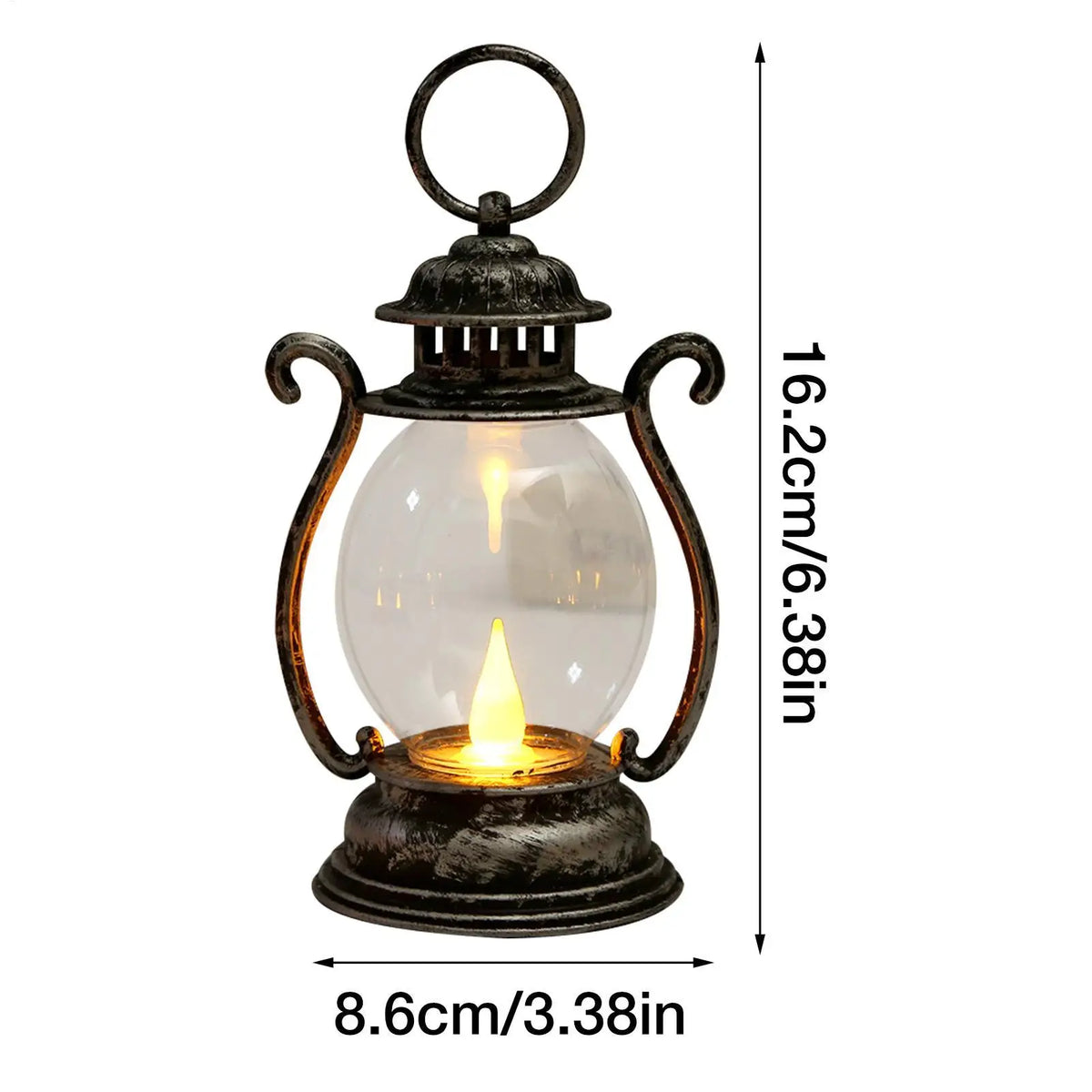 Zelixo Retro LED Pony Lantern — Flickering Candle Light Holiday Home Decor