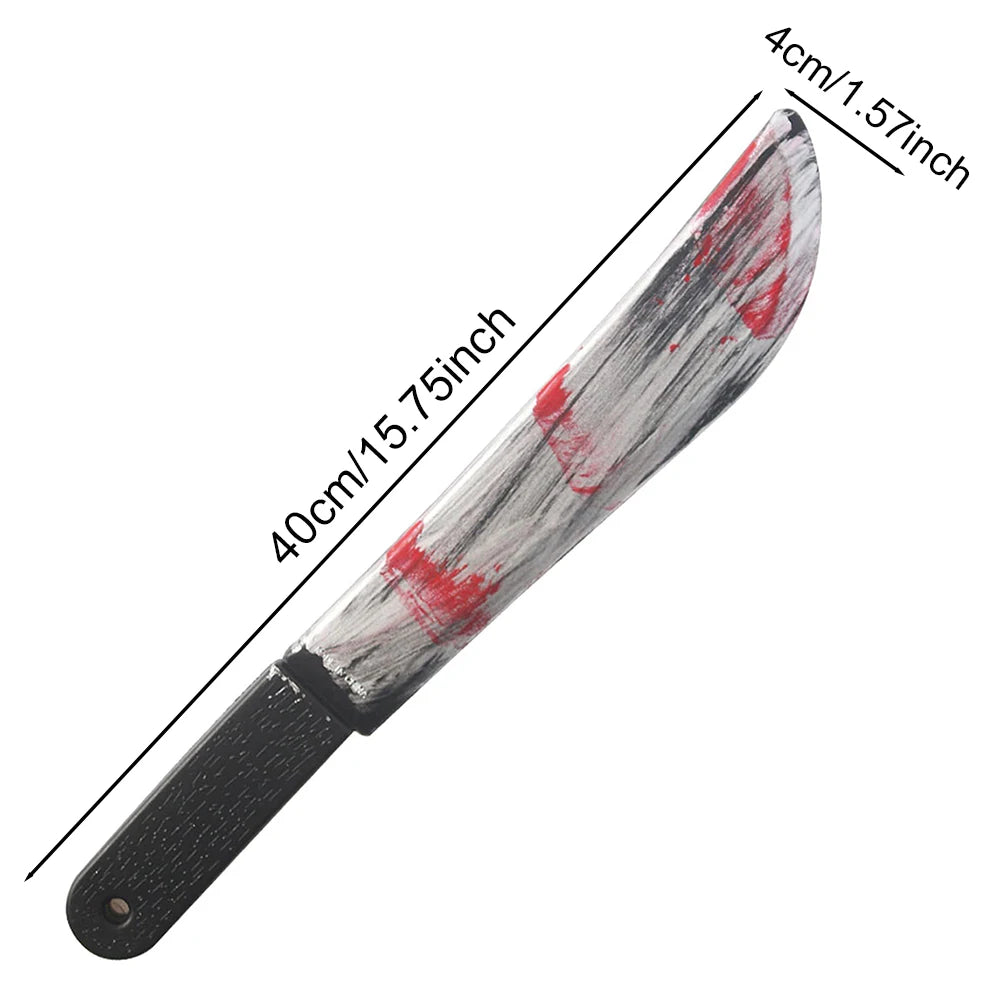 Zelixo Fake Bloody Knife Prop — Plastic Halloween Cosplay & Party Decoration