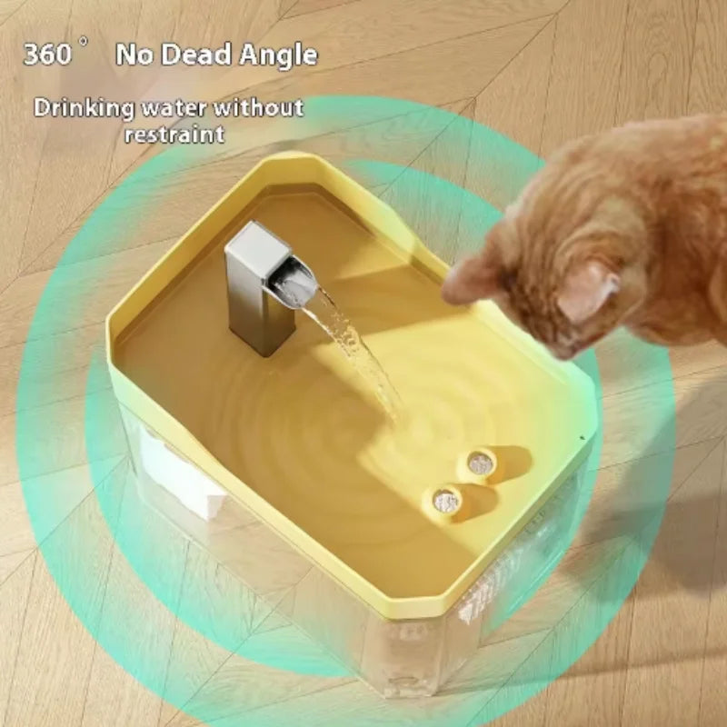 Zelixo Cat Water Fountain — Auto Filter Transparent Recirculating Dispenser