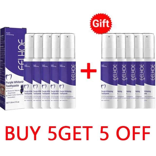Zelixo Purple Whitening Toothpaste 30ml — Colour-Correcting Stain Removal