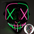 Zelixo Neon Light-Up Fox Mask — Glow in the Dark LED Halloween Cosplay Mask