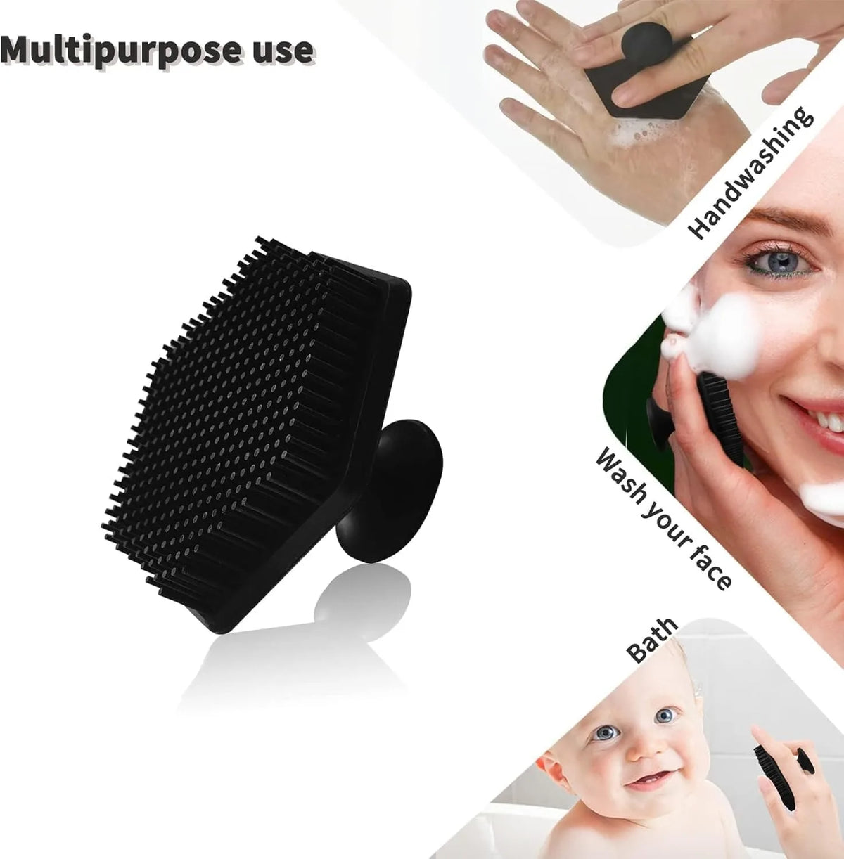 Zelixo Silicone Facial Cleansing Brush — Deep Pore Clean & Shave Scrubber