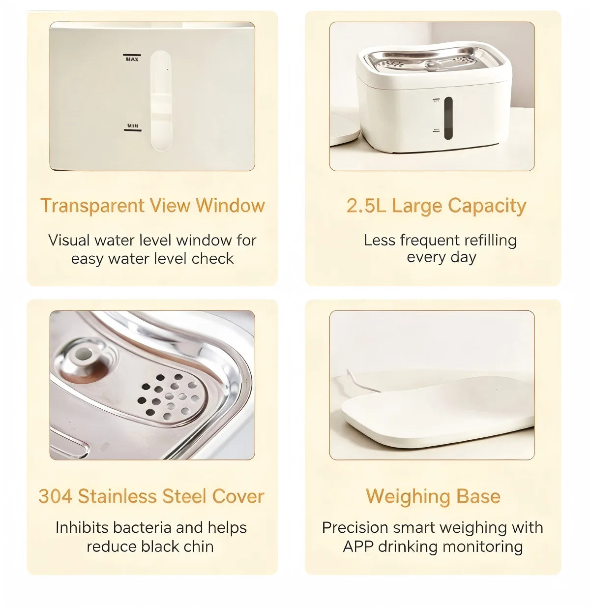 Zelixo Cat Water Fountain — Auto Filter Transparent Recirculating Dispenser