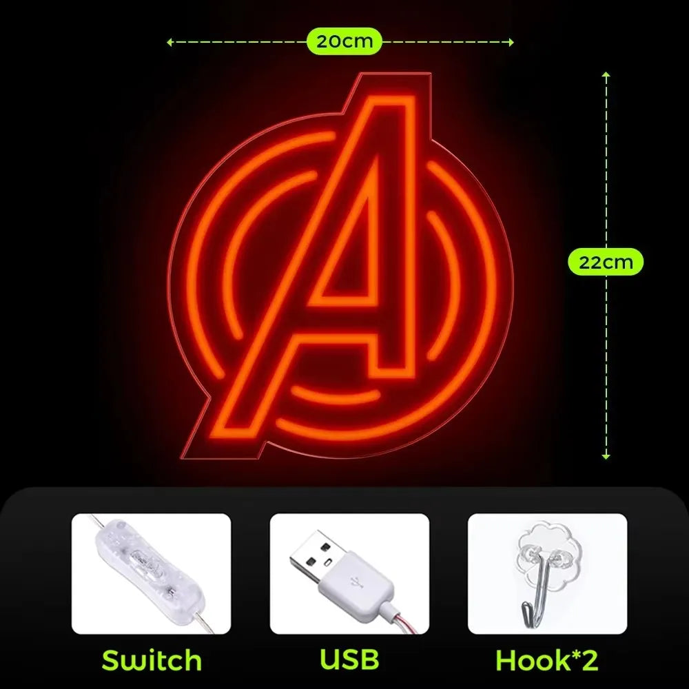 Zelixo LED Neon Sign Wall Decor — Bedroom Night Light for Kids & Teens